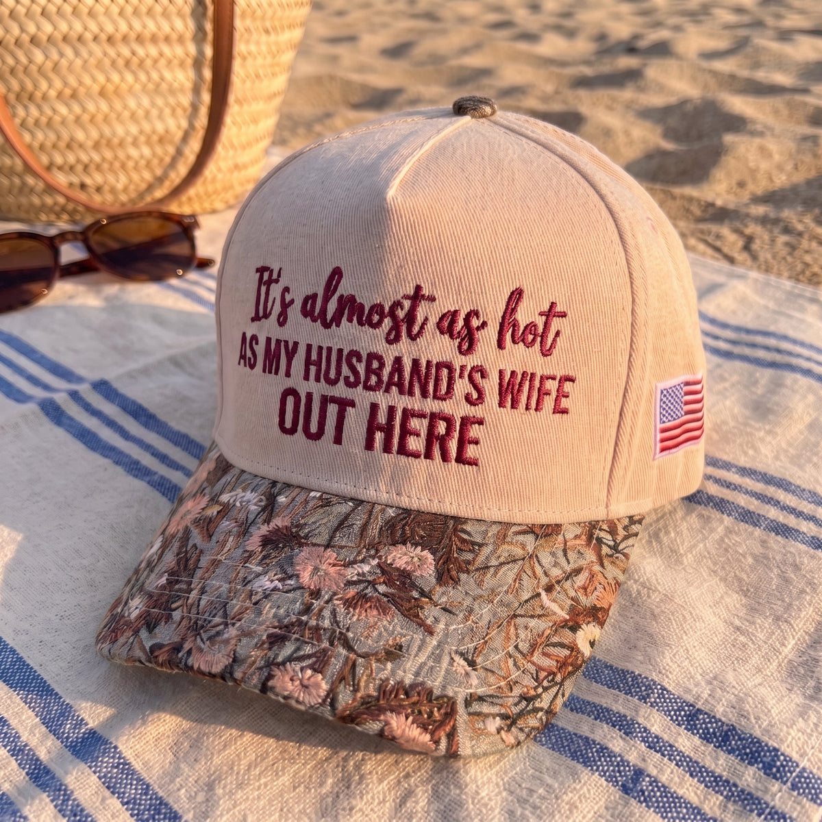 My Husband's Wife Out Here FLoral Hat