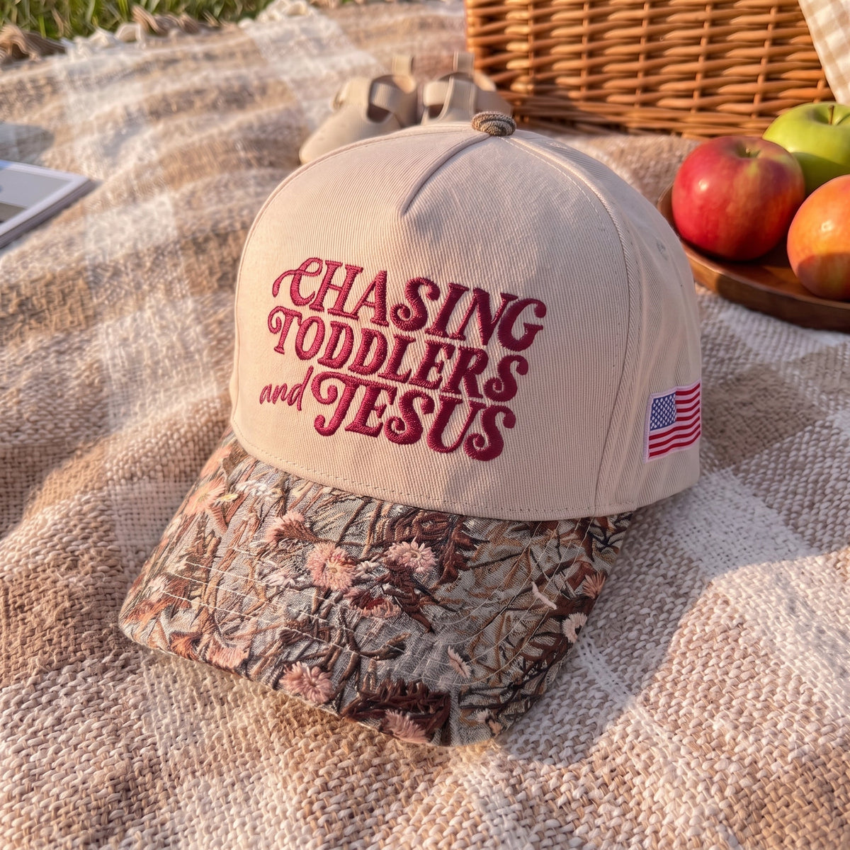 Chasing Toddlers And Jesus FLoral Hat
