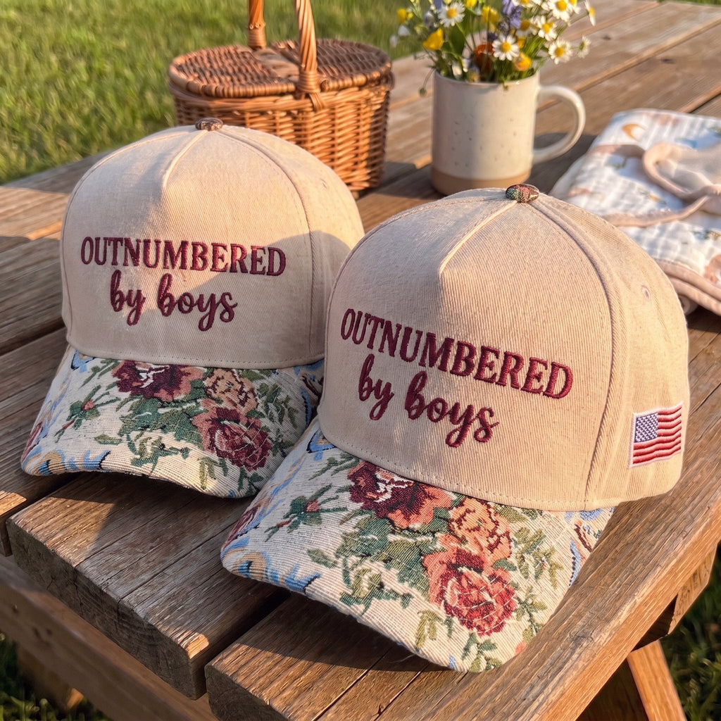 Outnumbered By Boys FLoral Hat