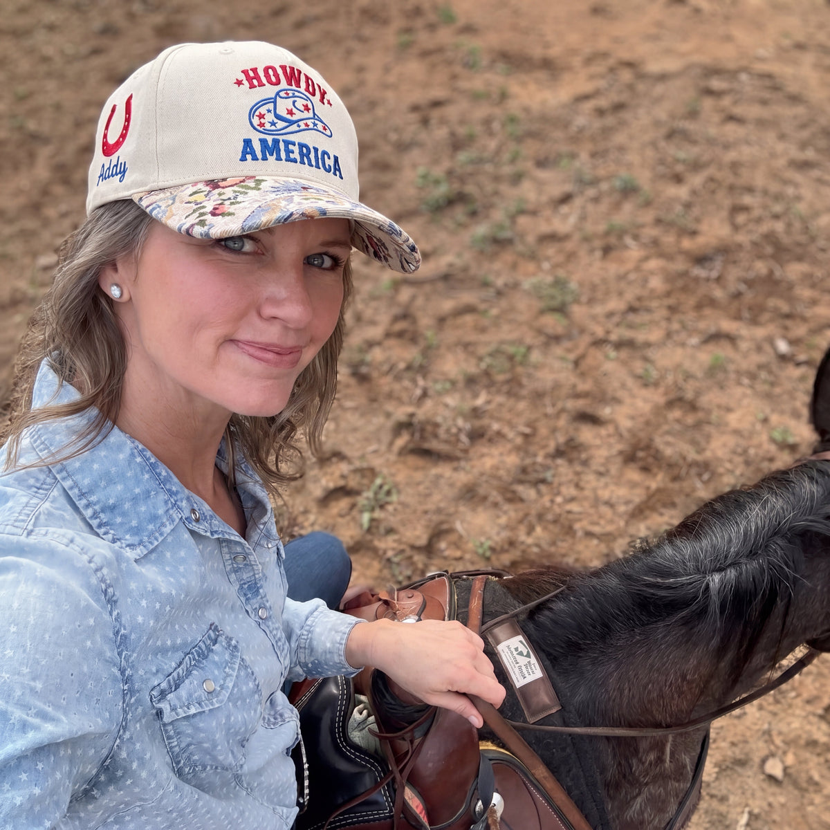 Howdy America Floral Hat