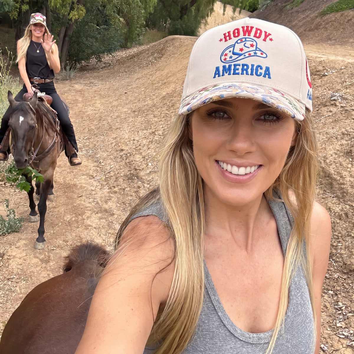Howdy America Floral Hat