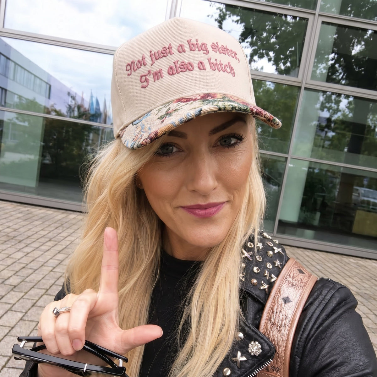 Not Just A Big Sister I'm Also A Bitch FLoral Hat