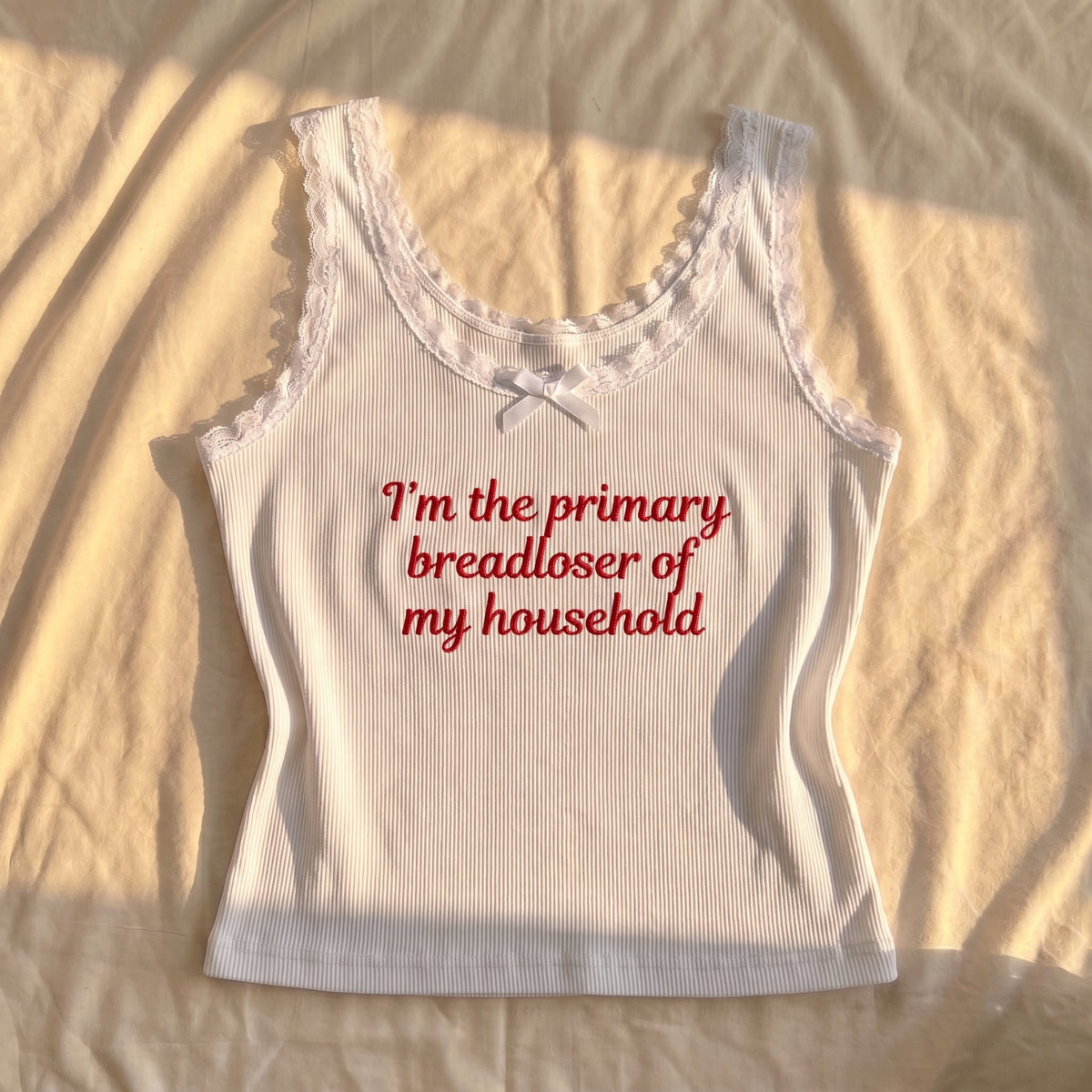 I'm The Primary Breadloser Lace Tank Top