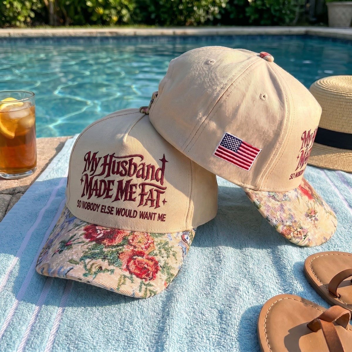 My Husband Made Me Fat FLoral Hat