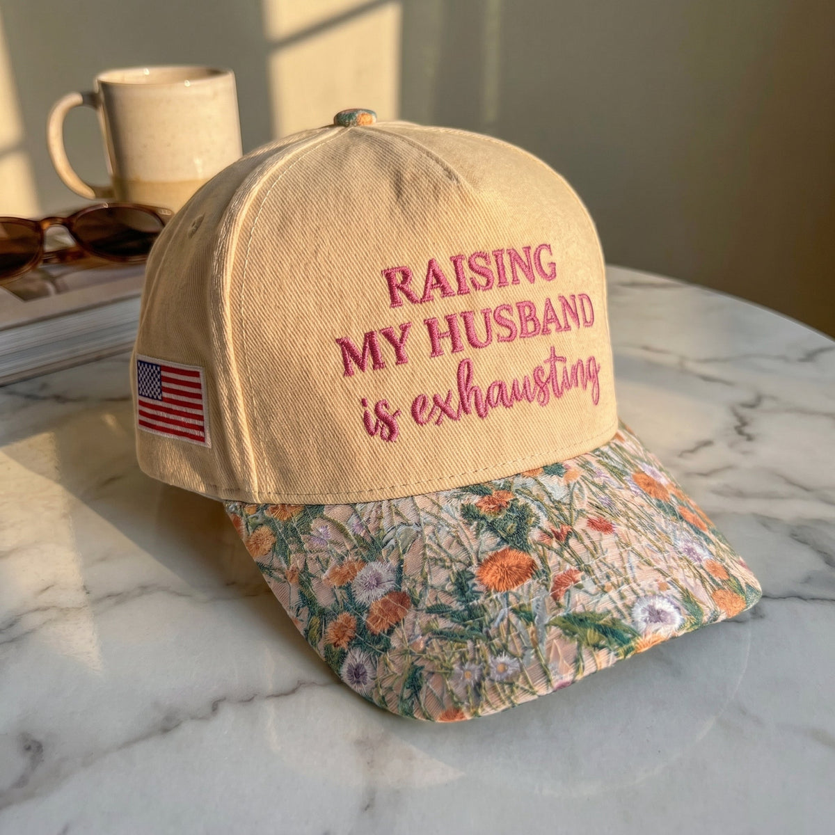 Raising My Husband FLoral Hat