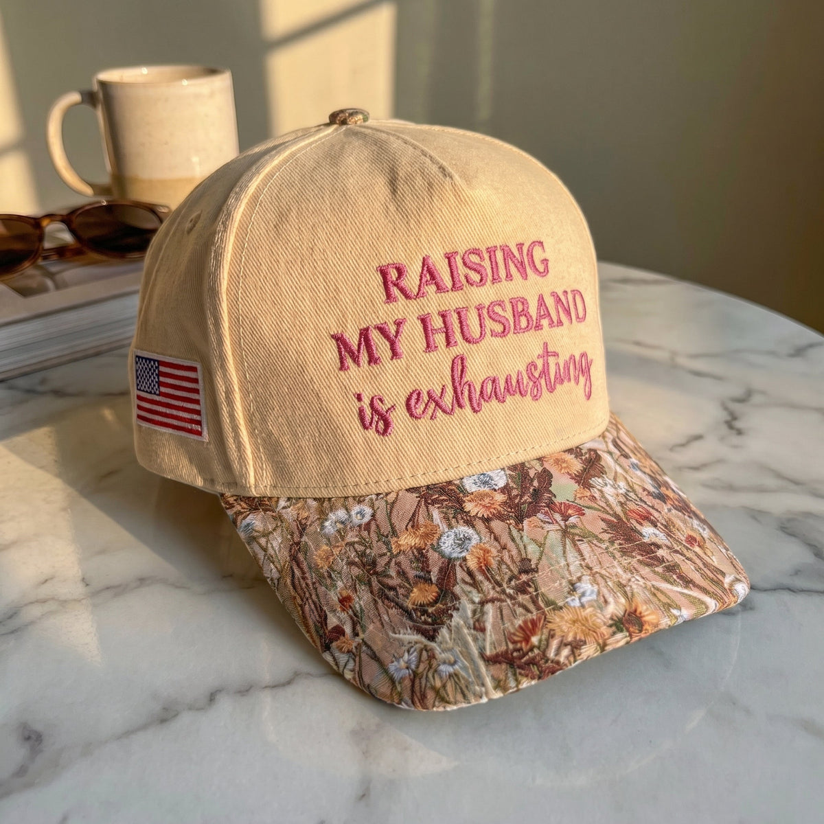 Raising My Husband FLoral Hat