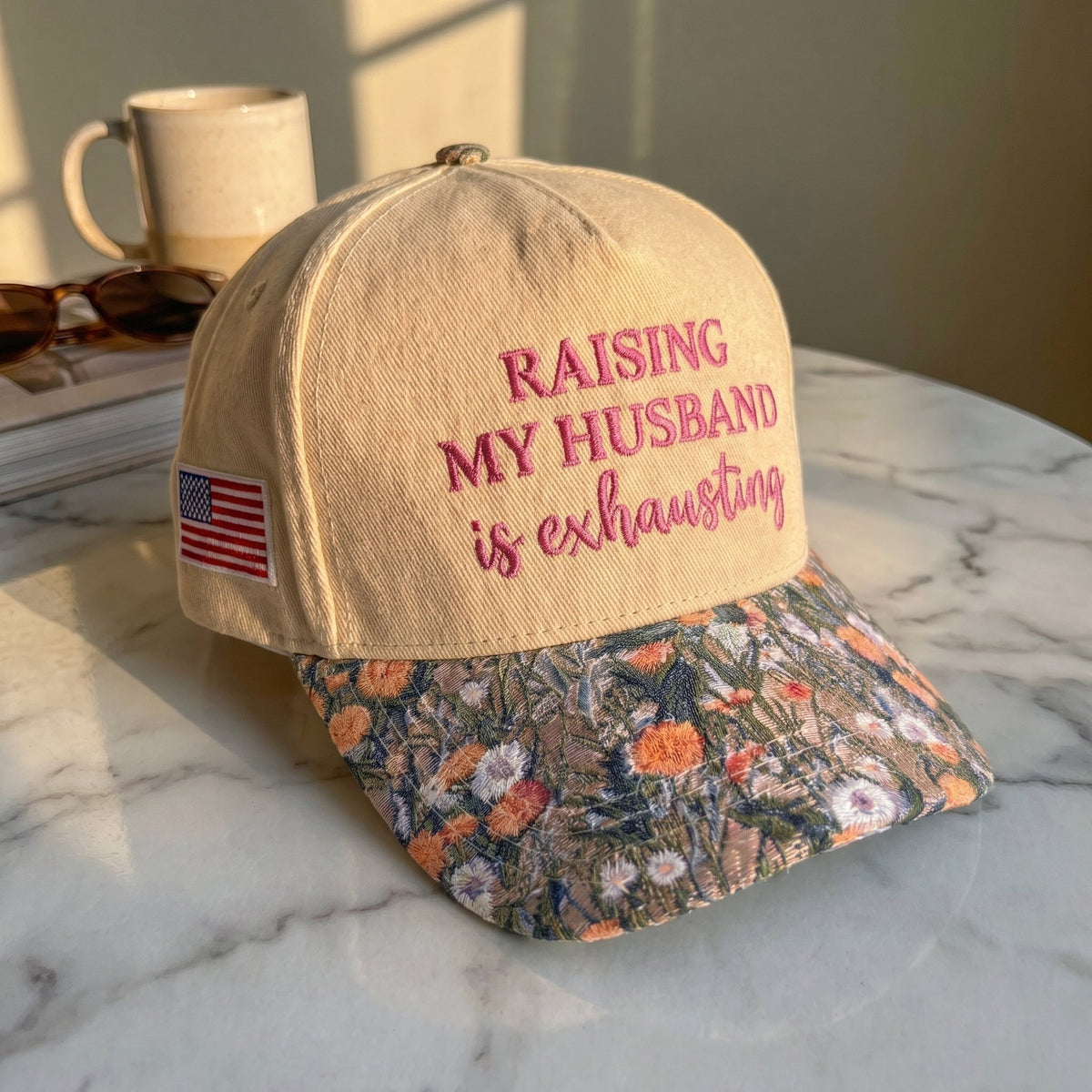 Raising My Husband FLoral Hat