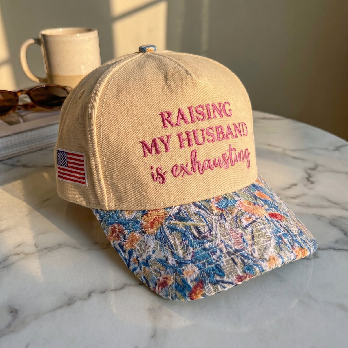 Raising My Husband FLoral Hat