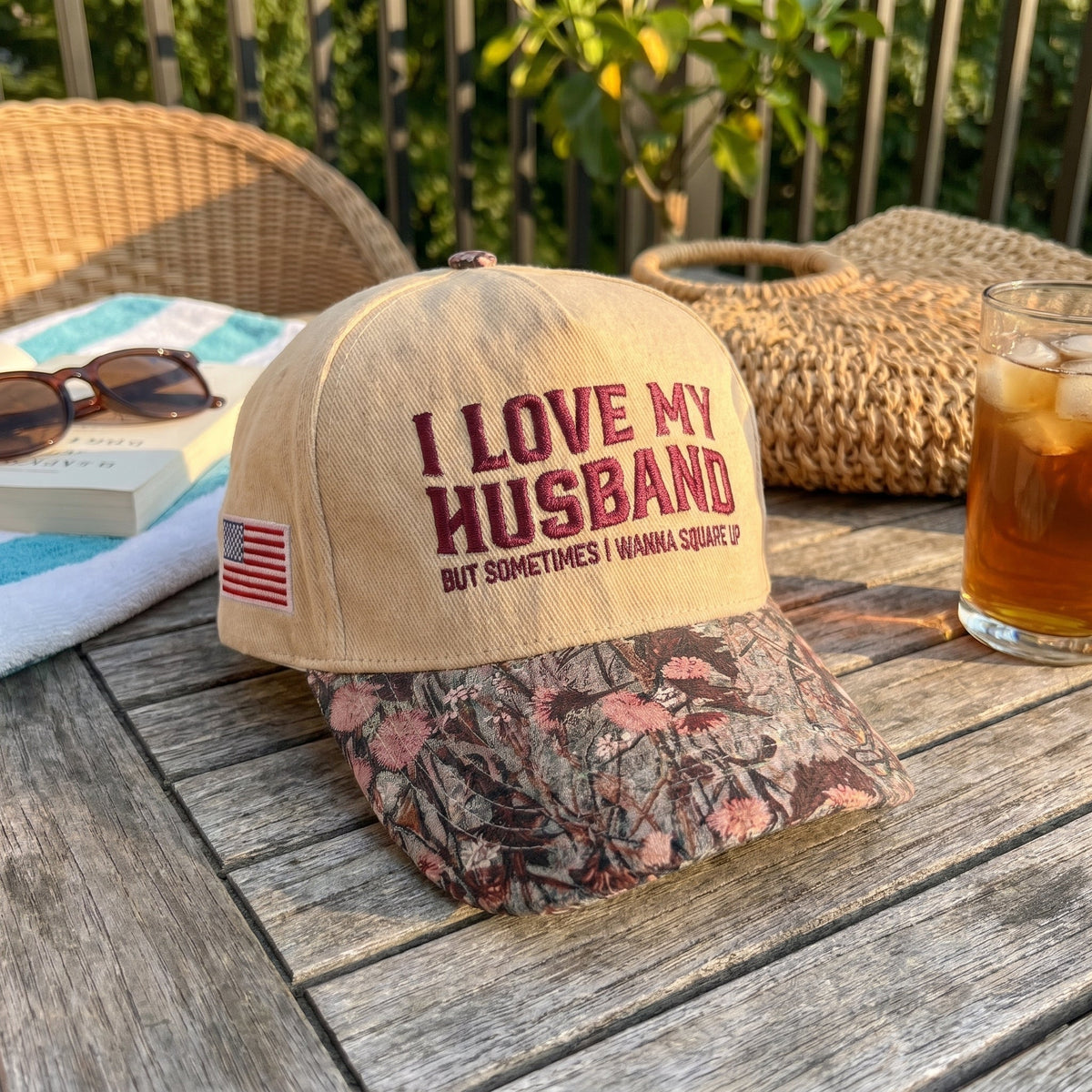 I Love My Husband But Sometime FLoral Hat