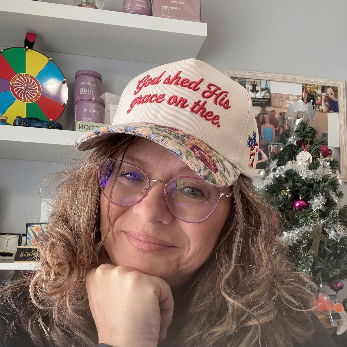 God Shed His Grace On Thee FLoral Hat