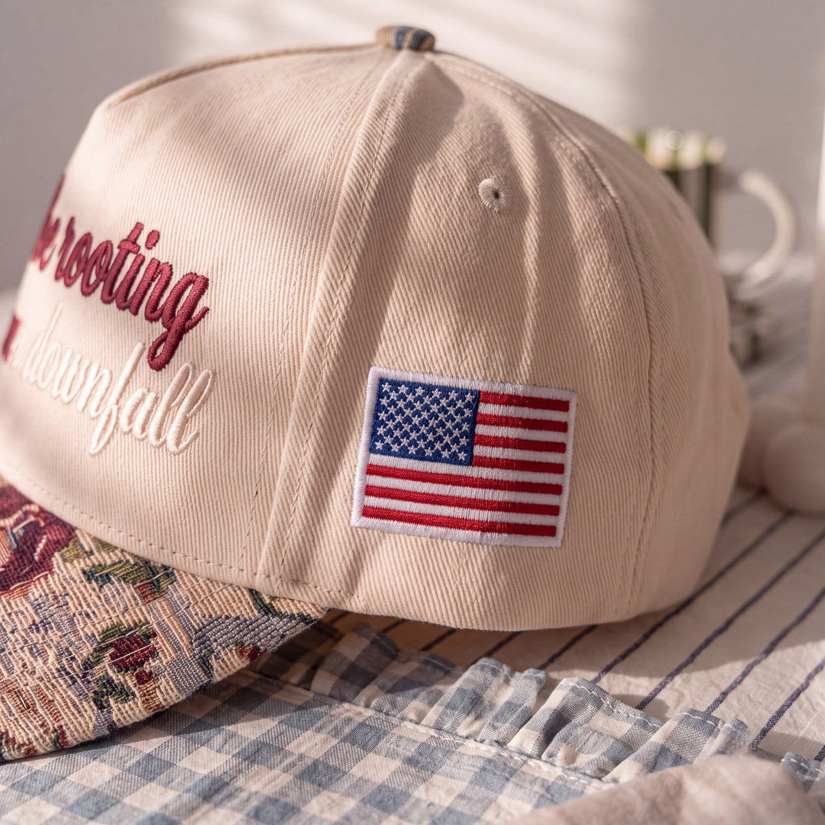 I'll Be Rooting For You Tapestry FLoral Hat