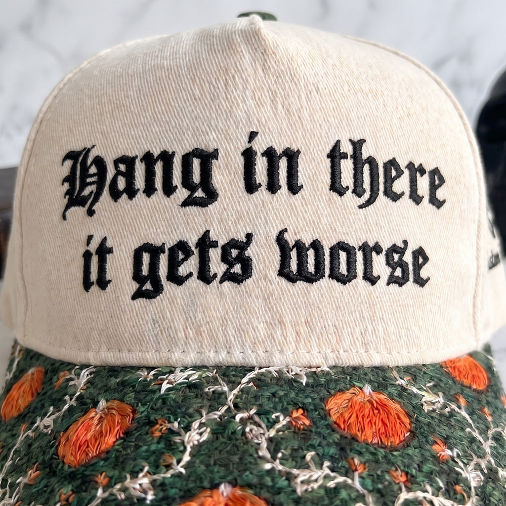 Hang In There Tapestry Brim Hat