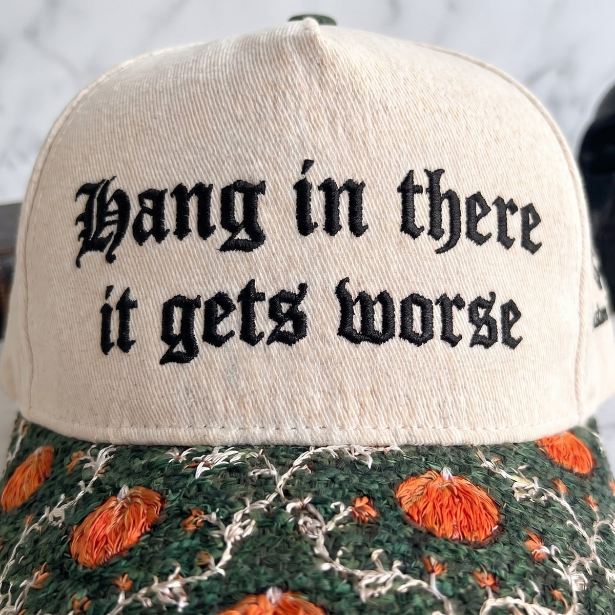 Hang In There Tapestry Brim Hat