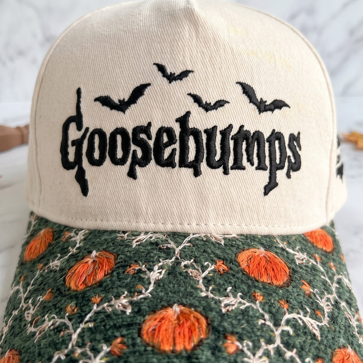 Goosebumps Pumpkin Tapestry Brim Hat