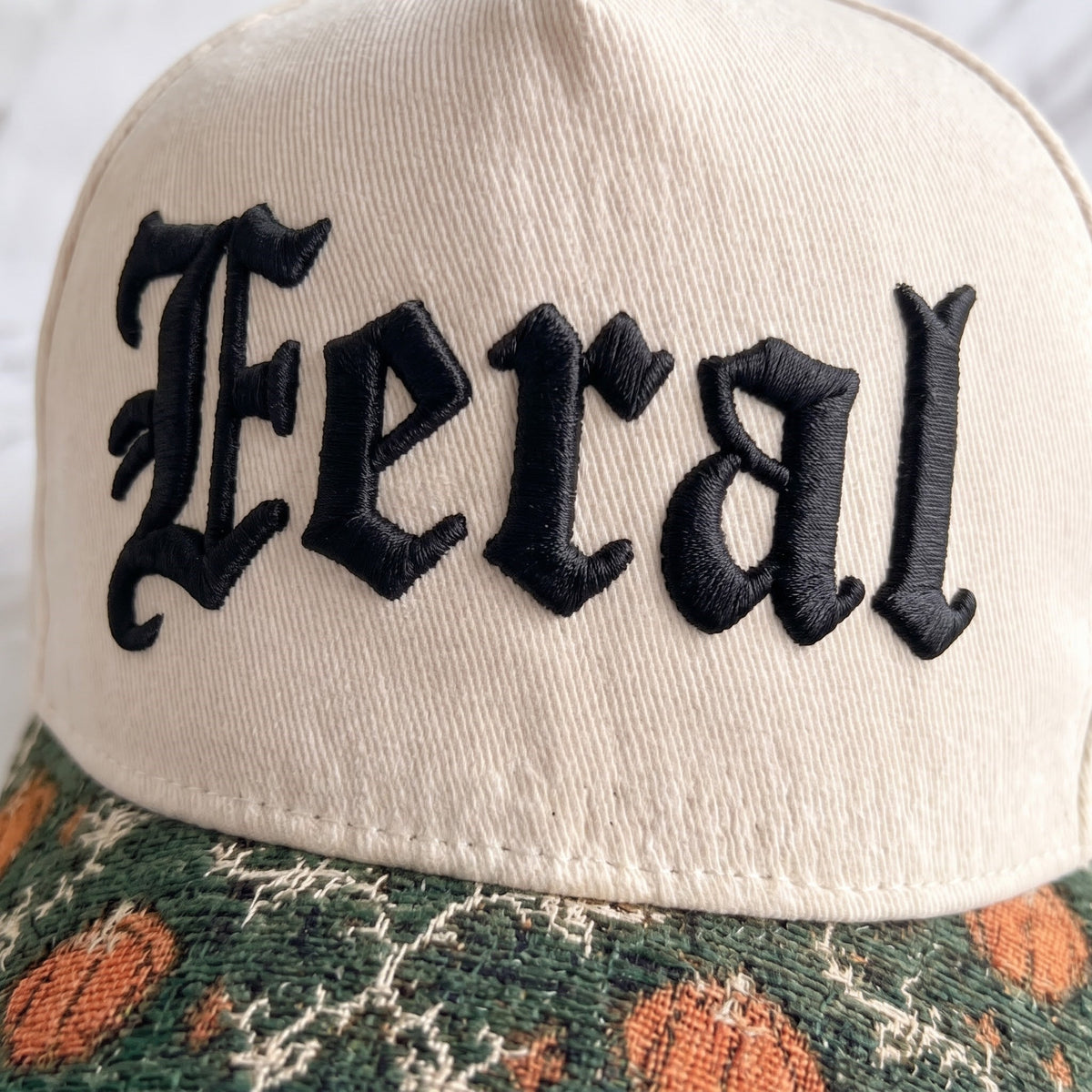Feral Pumpkin Tapestry Brim Hat