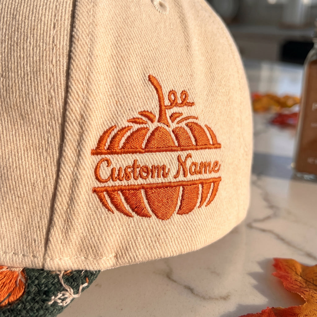 Don't Be A Halloweenie Pumpkin Tapestry Hat