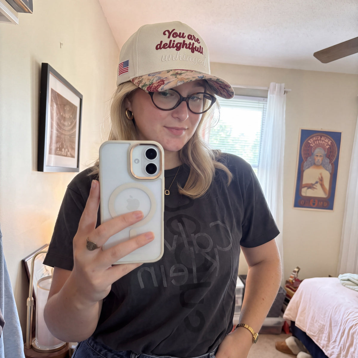 You Are Delightful Tapestry FLoral Hat