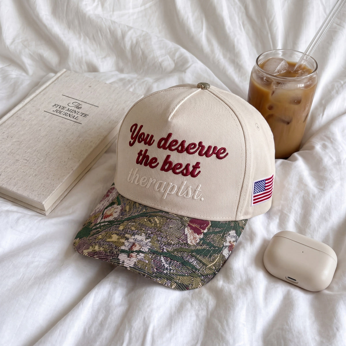 You Deserve The Best Tapestry FLoral Hat