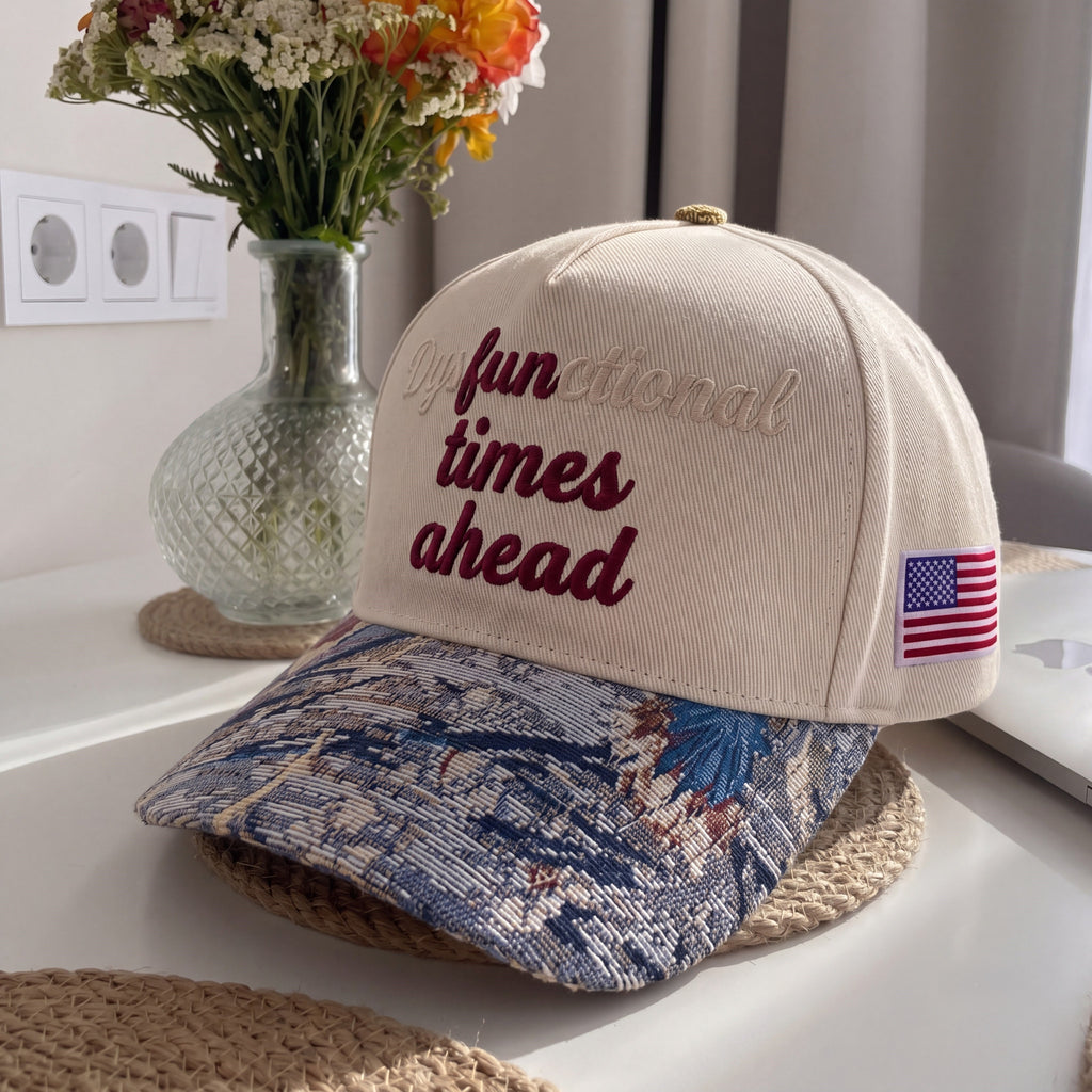 Fun Times Ahead Tapestry FLoral Hat