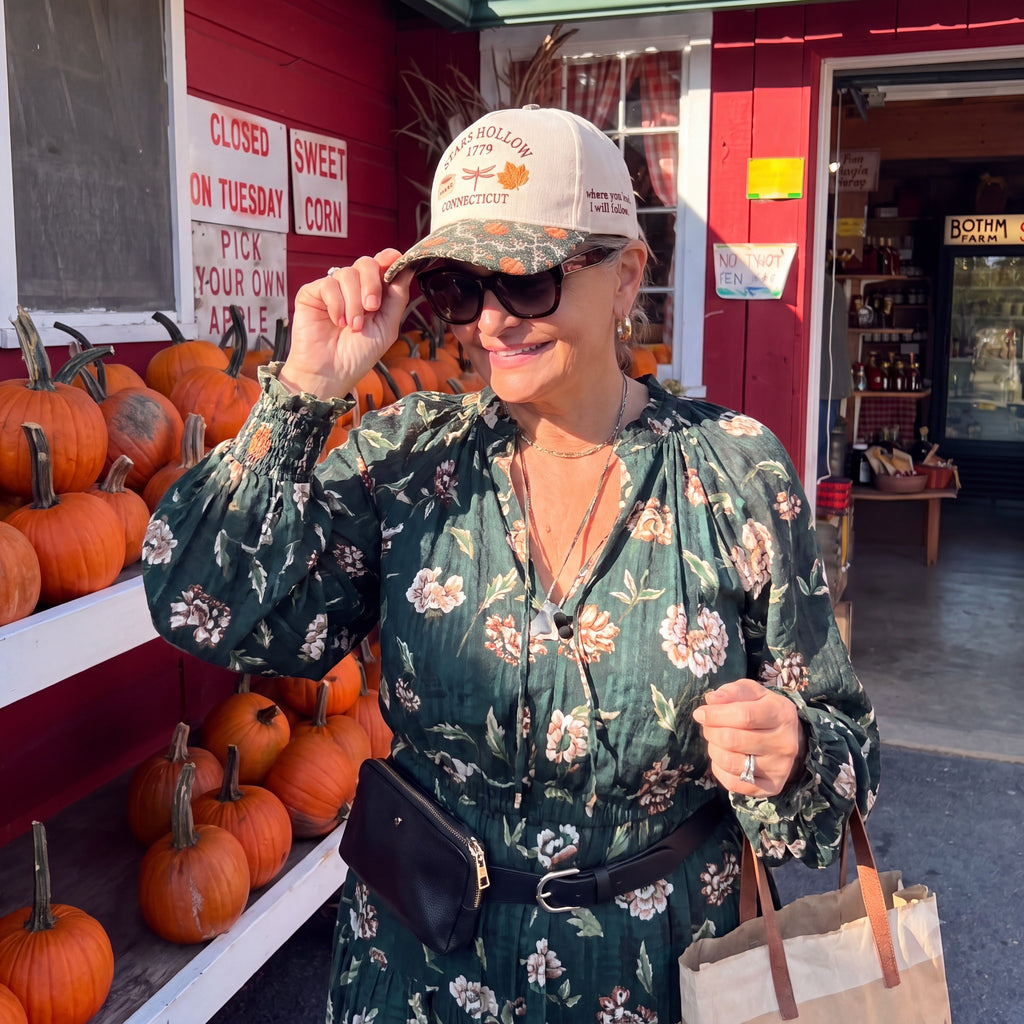 Stars Hollow Pumpkin Tapestry Brim Hat