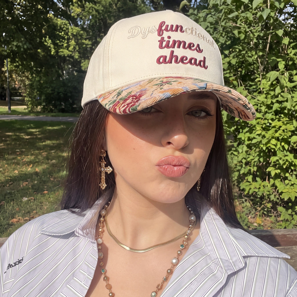 Fun Times Ahead Tapestry FLoral Hat