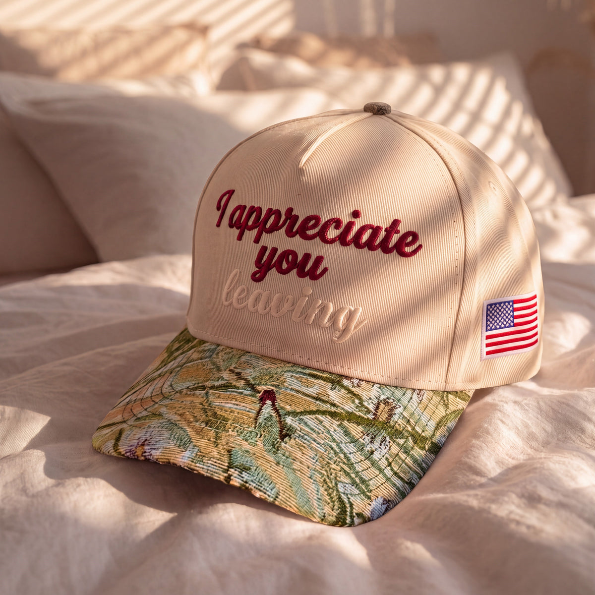 I Appreciate You Tapestry FLoral Hat