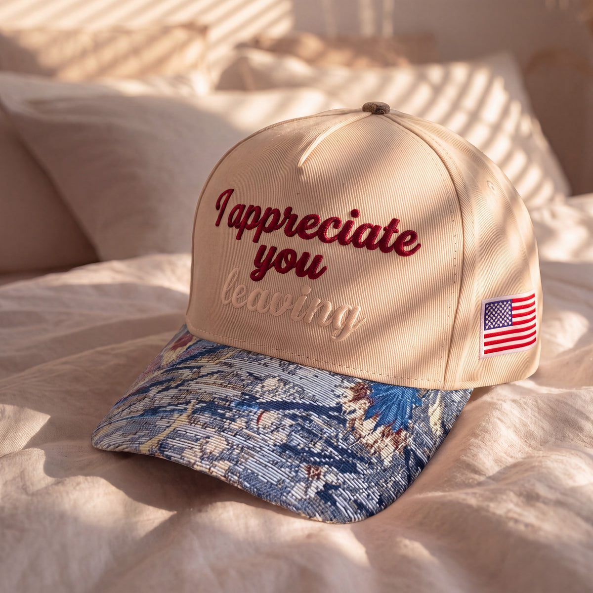 I Appreciate You Tapestry FLoral Hat