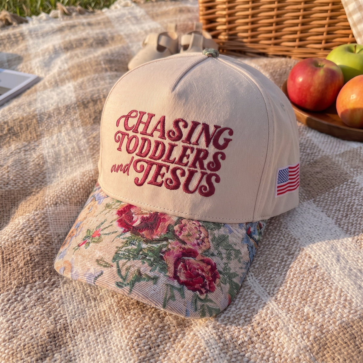 Chasing Toddlers And Jesus FLoral Hat