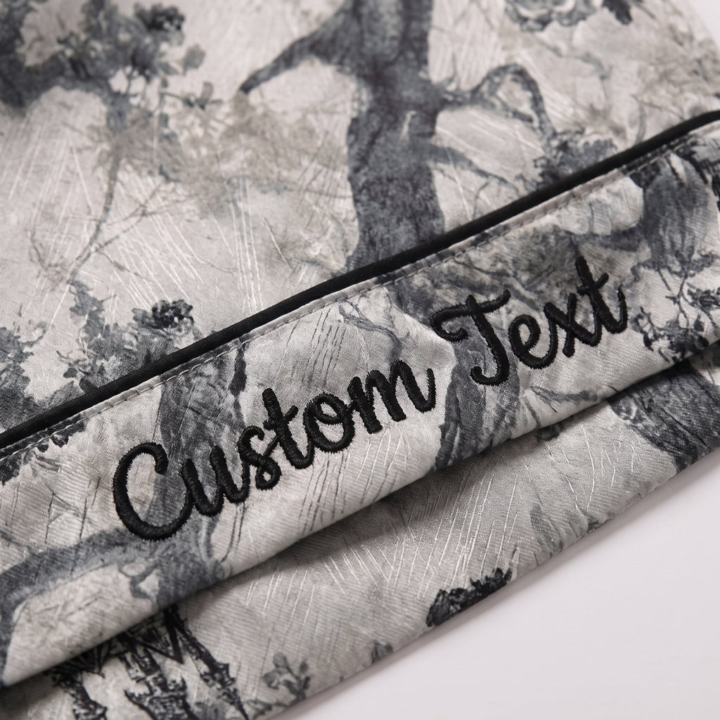 Gothic Toile Satin Pajamas Embroidery