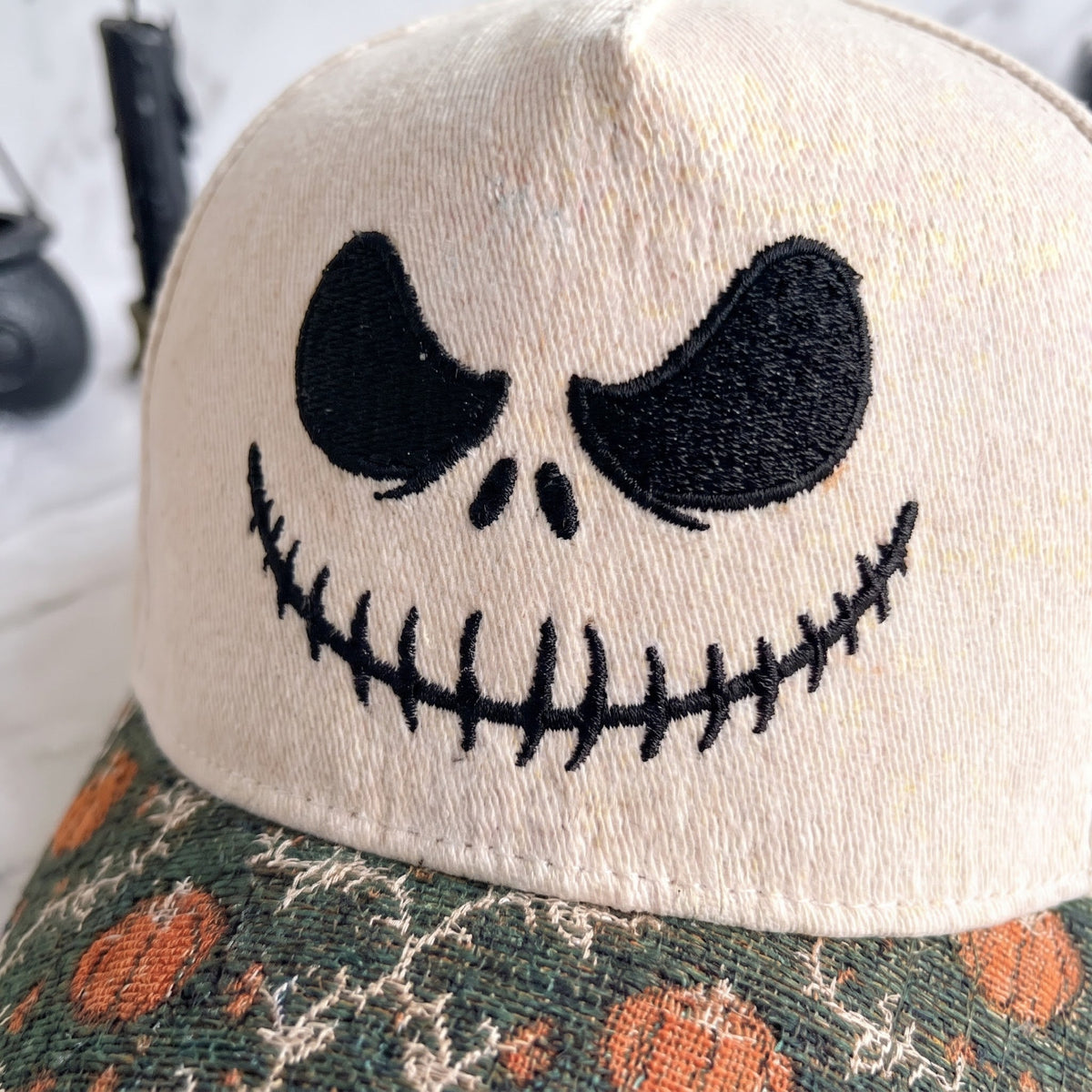 Husband Jack Pumpkin Tapestry Brim Hat