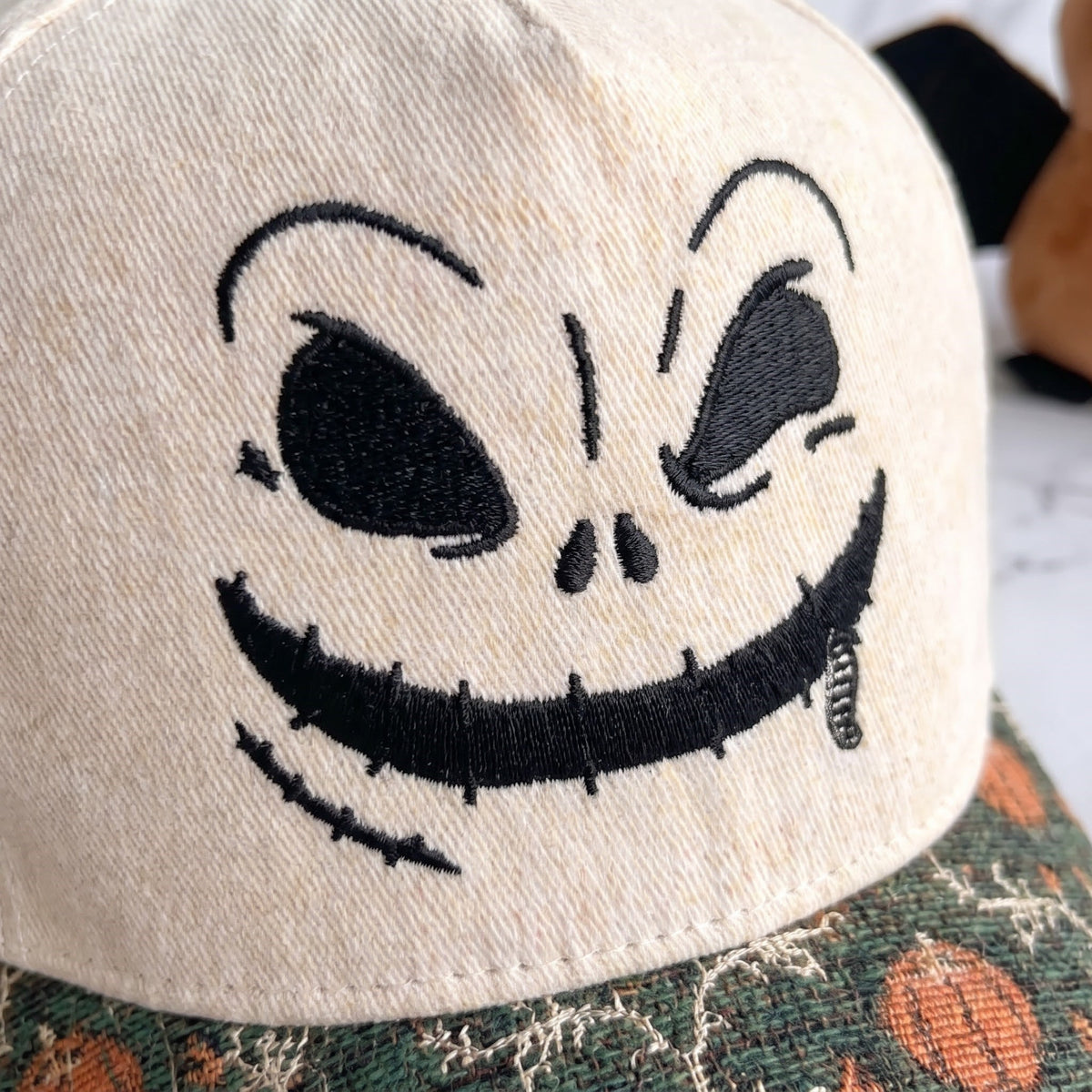 Boogie Spooky Pumpkin Tapestry Brim Hat