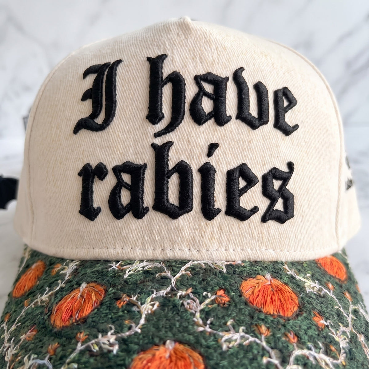 I Have Rabies Tapestry Brim Hat