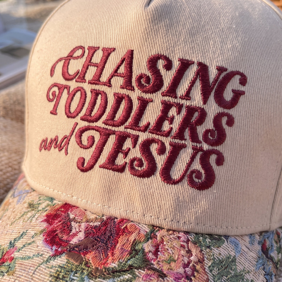 Chasing Toddlers And Jesus FLoral Hat