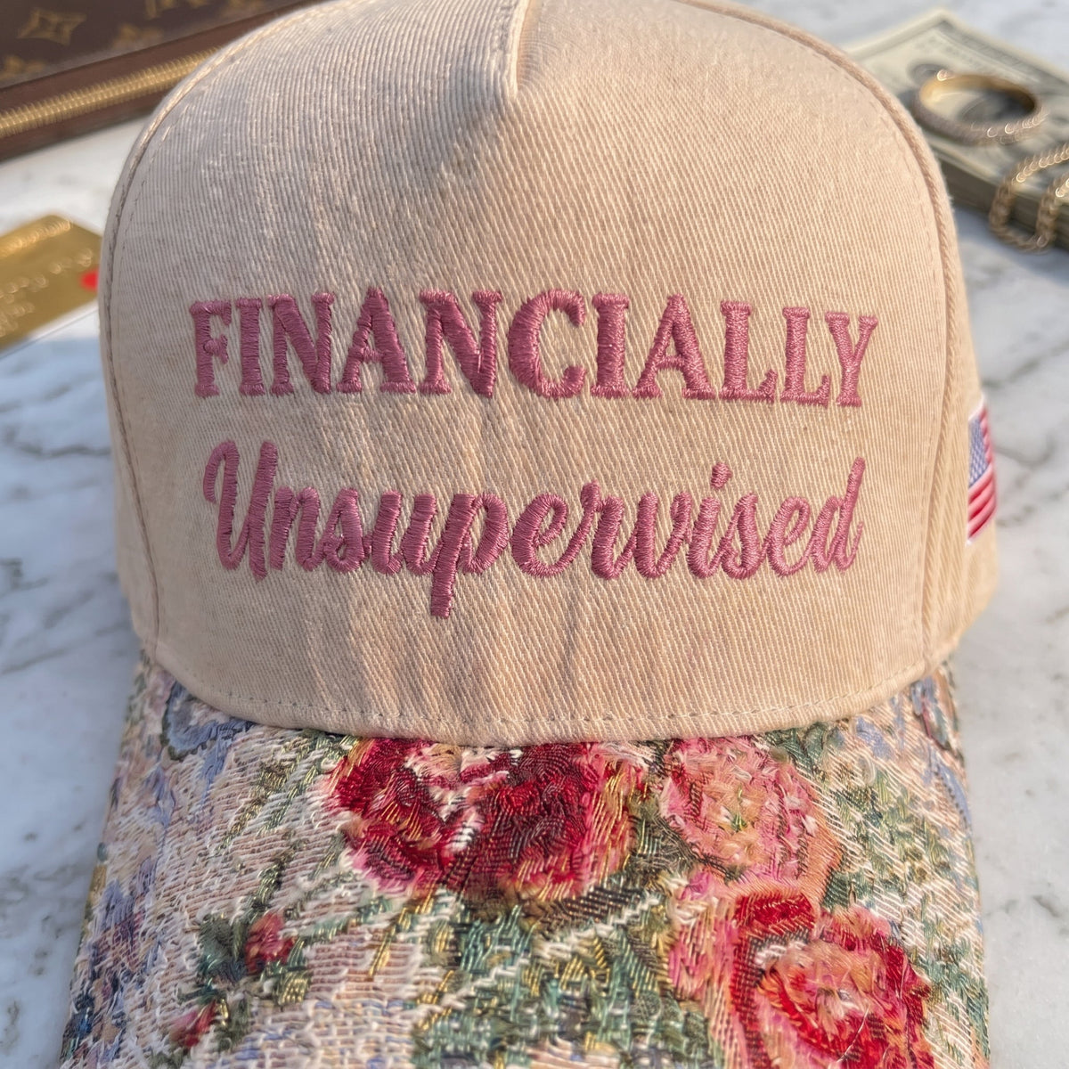 FINANCIALLY Unsupervised FLoral Hat