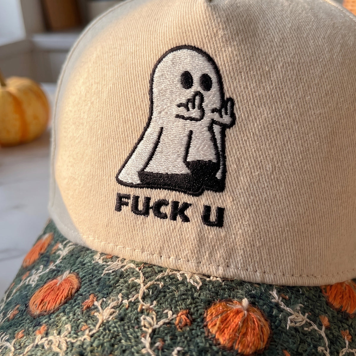 Funny Couple Ghost Pumpkin Tapestry Hat