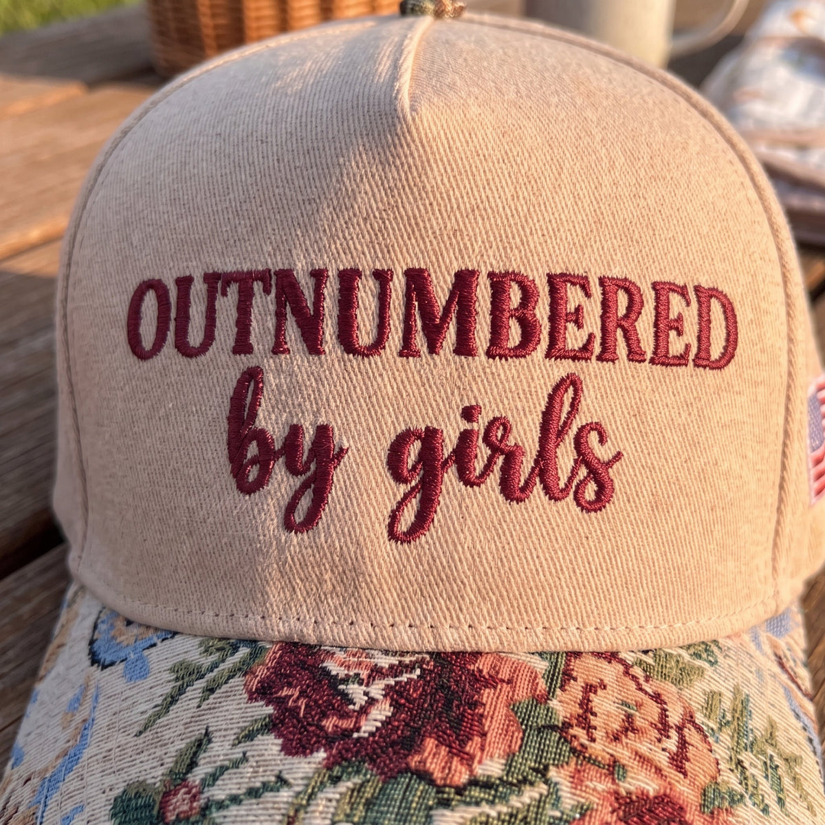 Outnumbered By Girls FLoral Hat