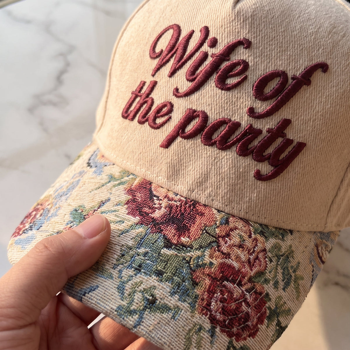 Personalize Bachelorette Floral Hat