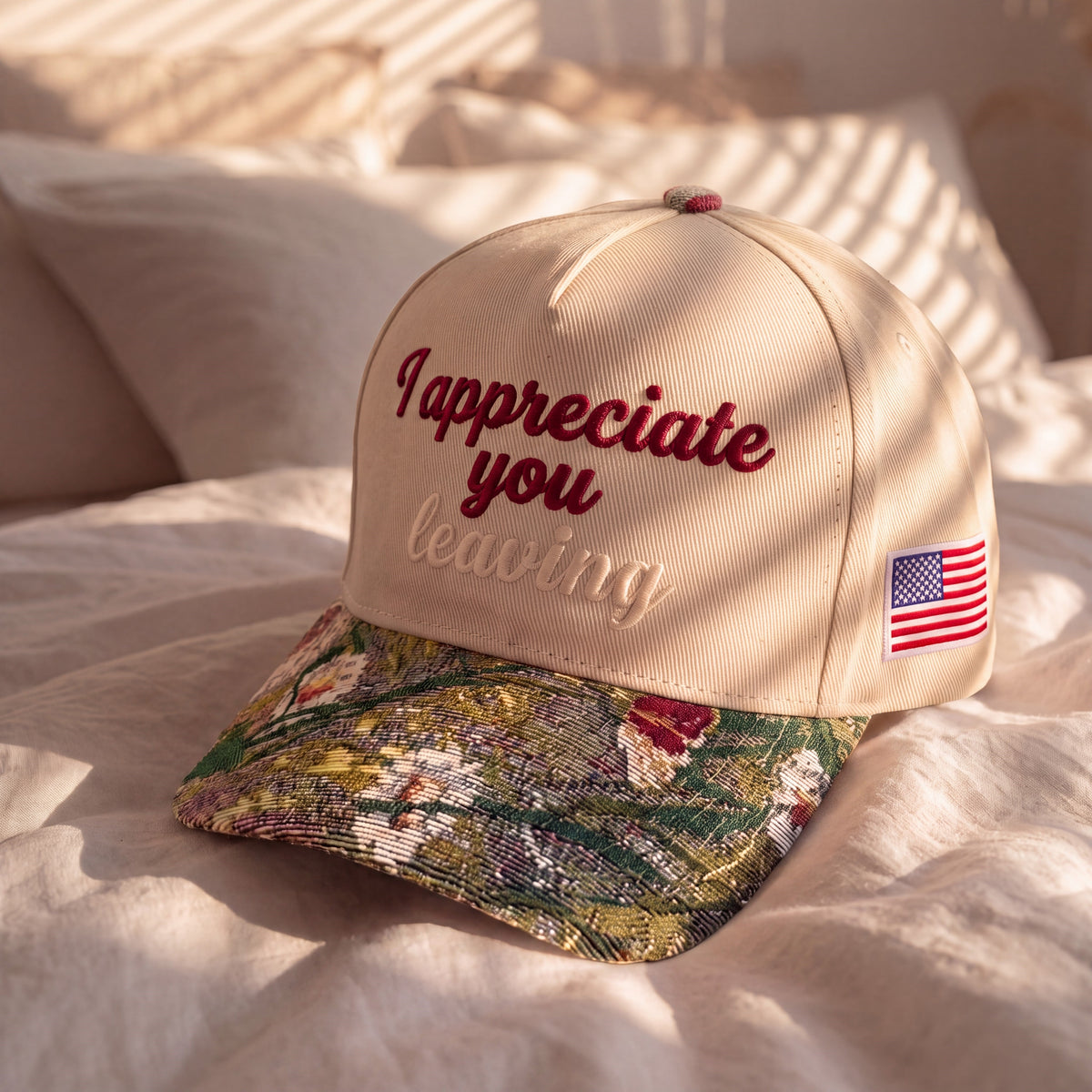 I Appreciate You Tapestry FLoral Hat
