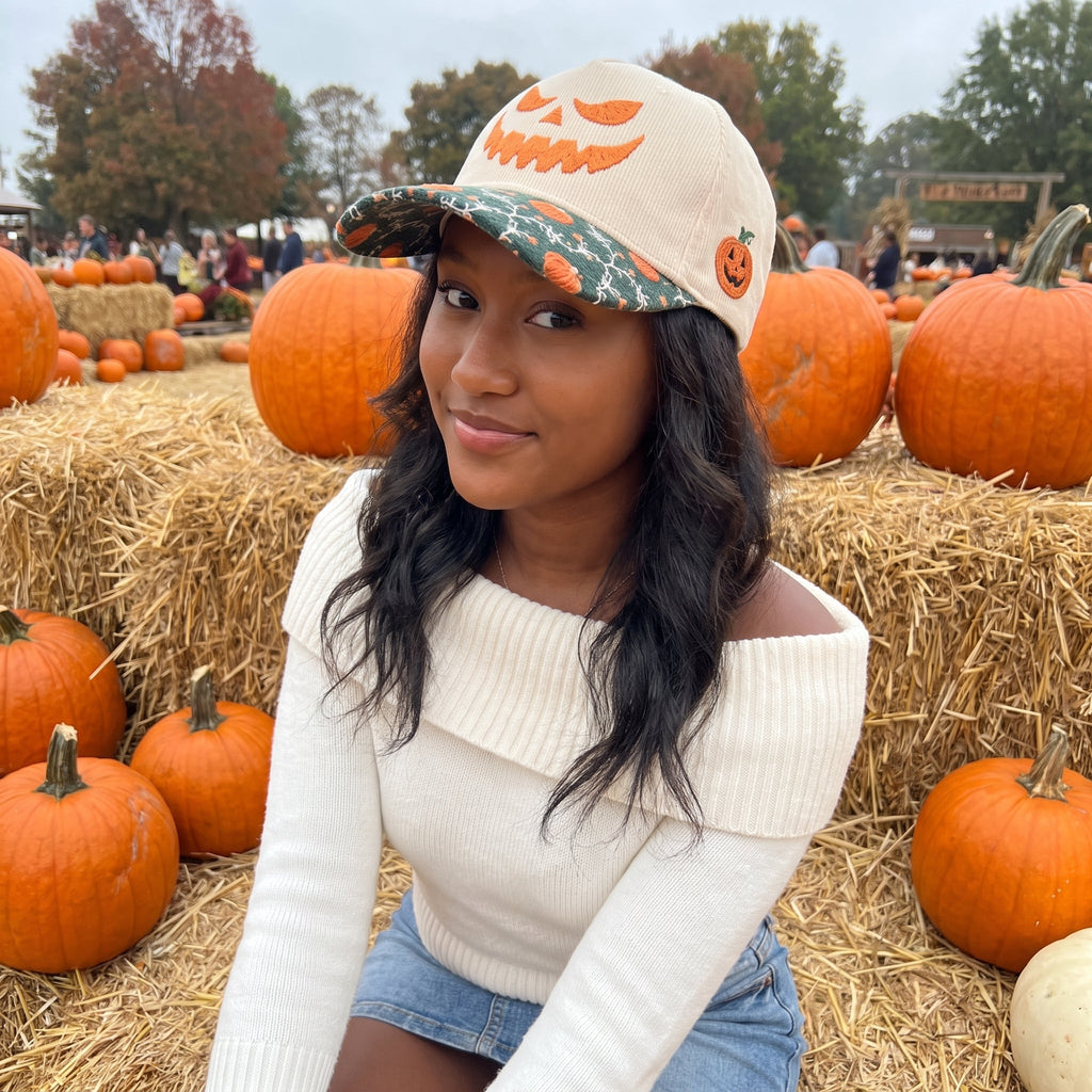 Halloween Pumpkin Tapestry Brim Hat