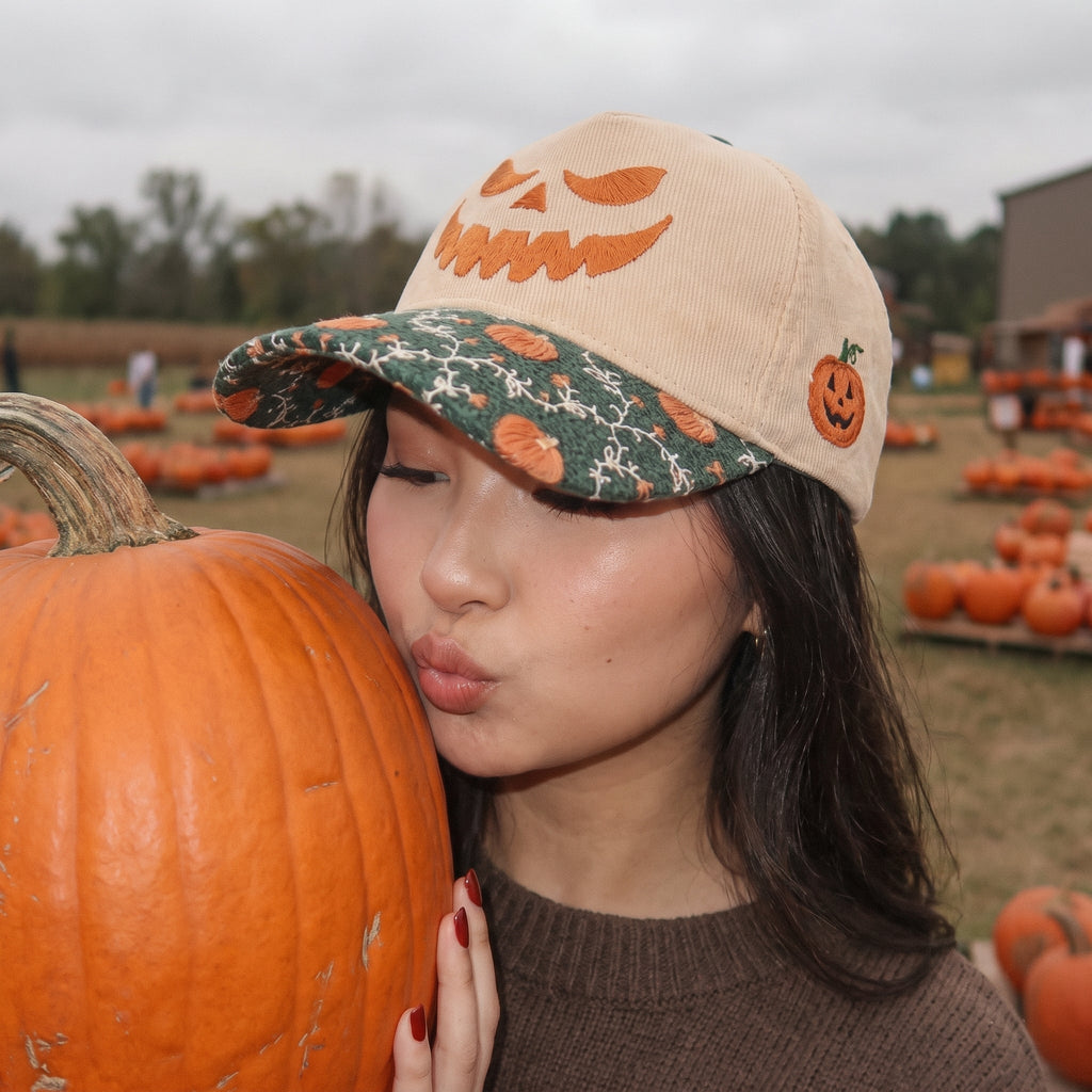 Halloween Pumpkin Tapestry Brim Hat