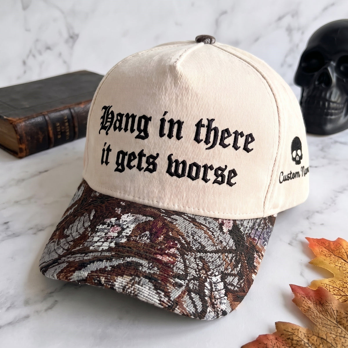 Hang In There Tapestry Brim Hat