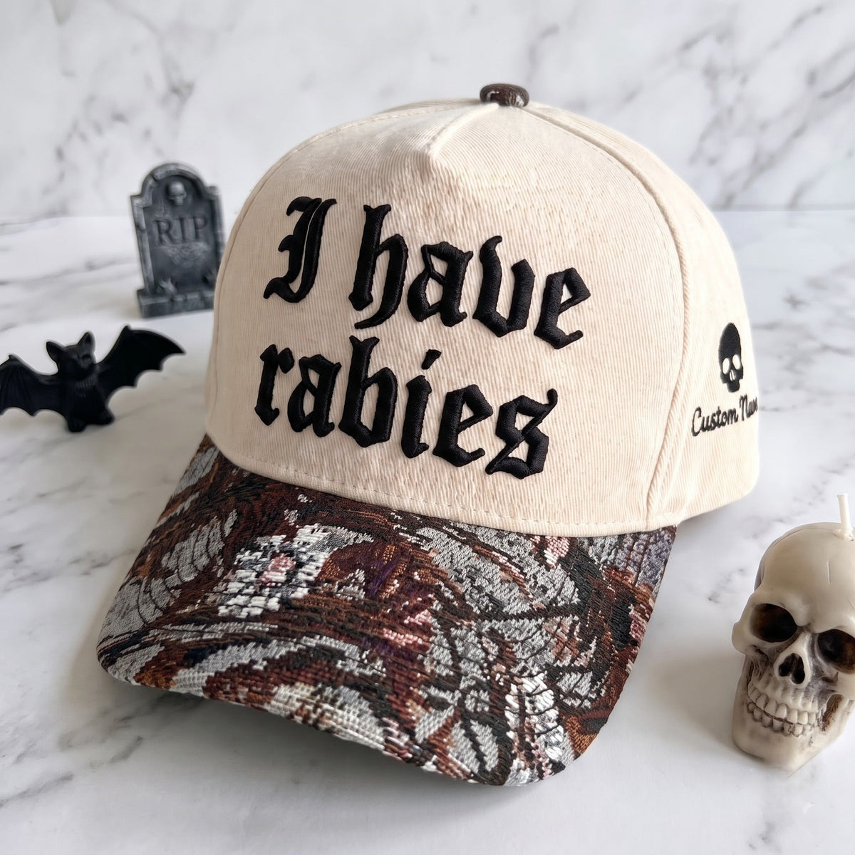 I Have Rabies Tapestry Brim Hat