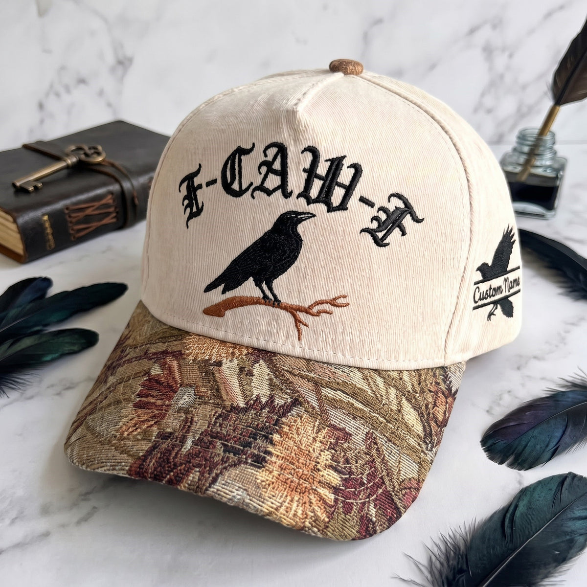 F-Caw-F Pumpkin Tapestry Brim Hat