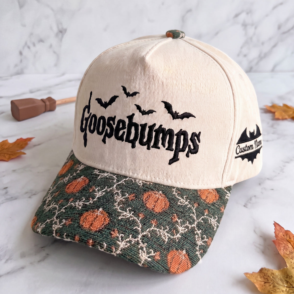 Goosebumps Pumpkin Tapestry Brim Hat