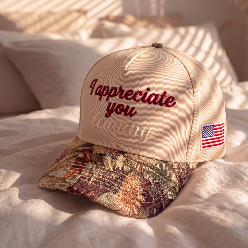 I Appreciate You Tapestry FLoral Hat