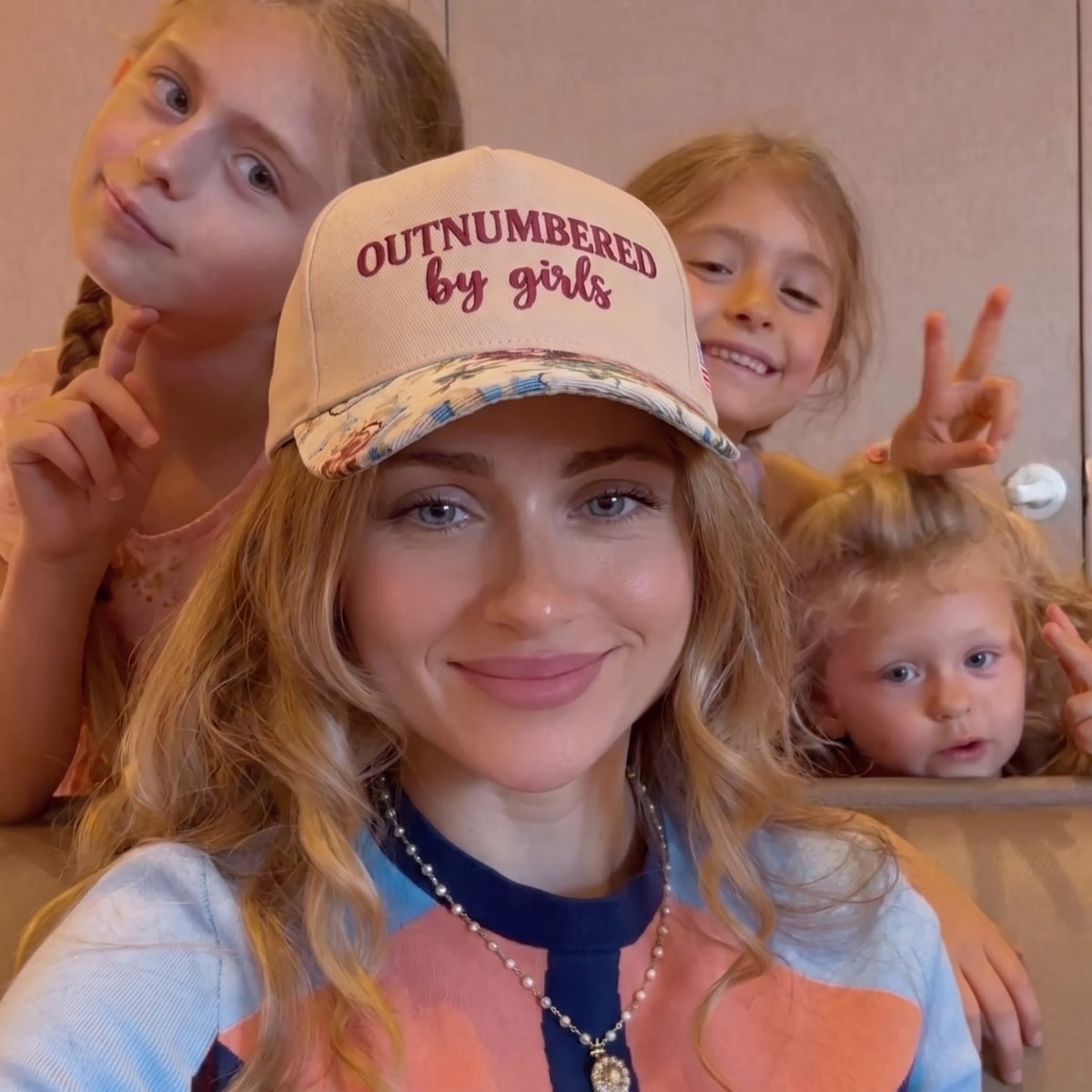 Outnumbered By Girls FLoral Hat