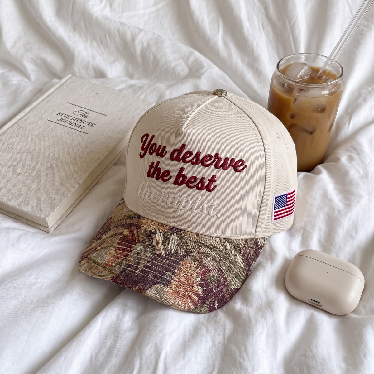 You Deserve The Best Tapestry FLoral Hat