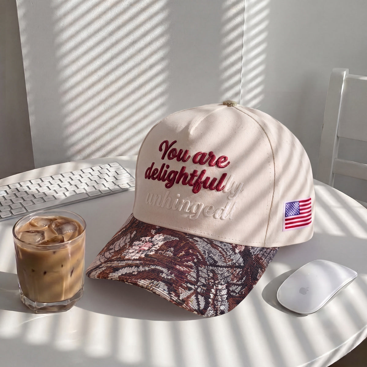 You Are Delightful Tapestry FLoral Hat