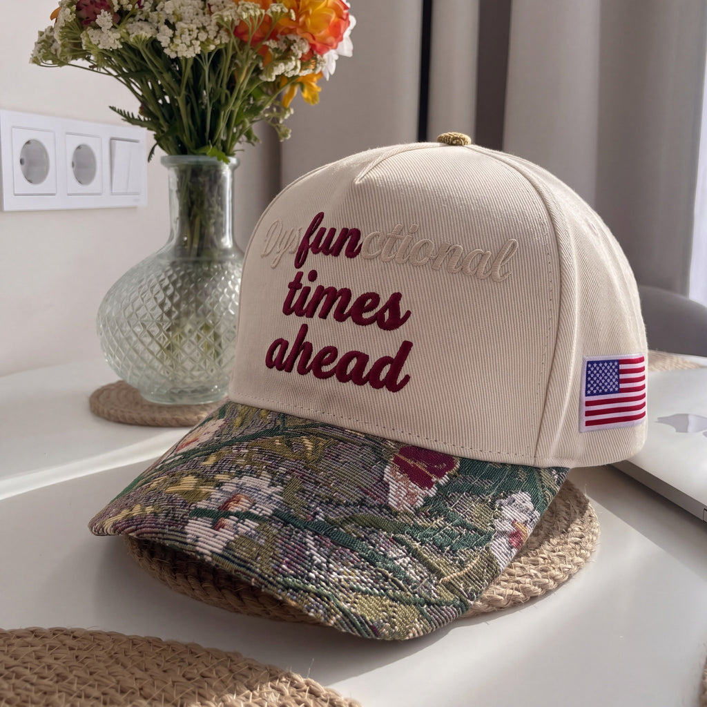 Fun Times Ahead Tapestry FLoral Hat