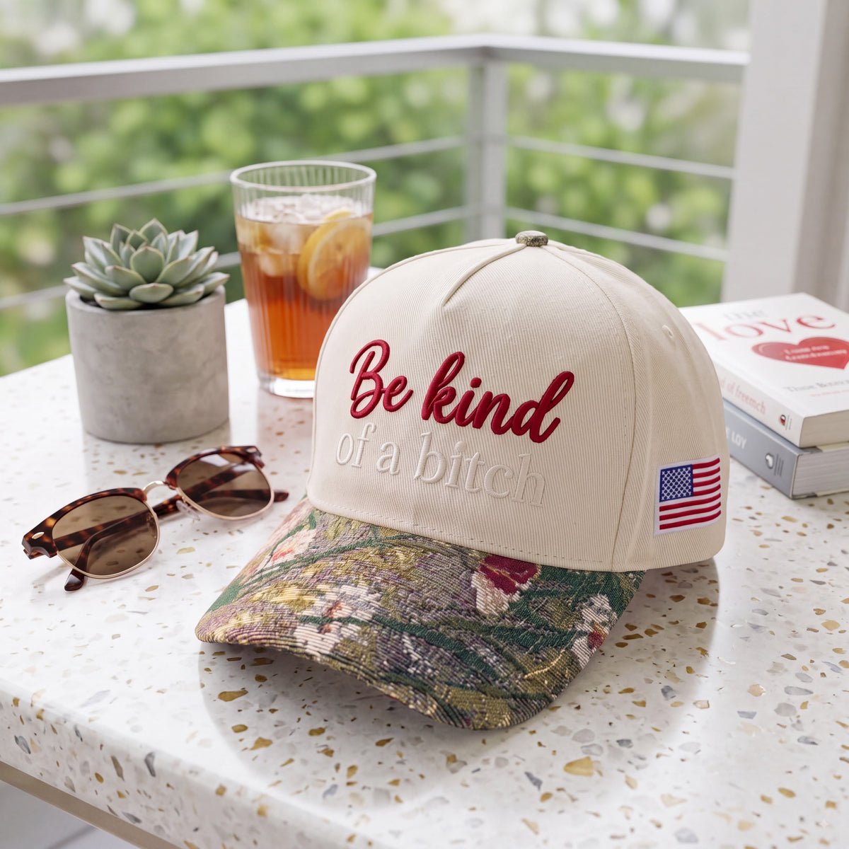 Be Kind Tapestry FLoral Hat